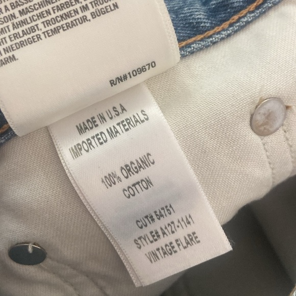 AGOLDE Vintage Flare High Rise Jeans Sz 32 Clamour 100% Organic Cotton NEW - Picture 6 of 6